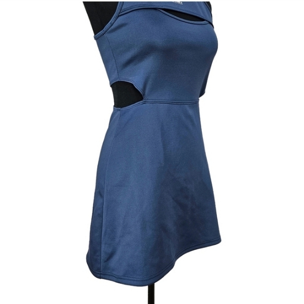 Melody Ehsani ME Womens Sleeveless Halter Mini Dress Sz Small Blue Tennis Prep - Picture 13 of 15